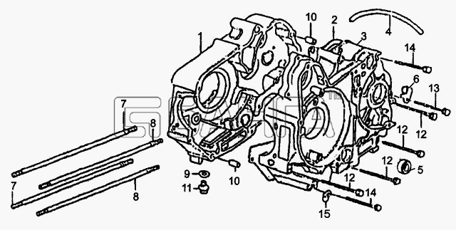 ЗиД Двигатель 1P39FMB-В Схема Картер-14 banga.ua