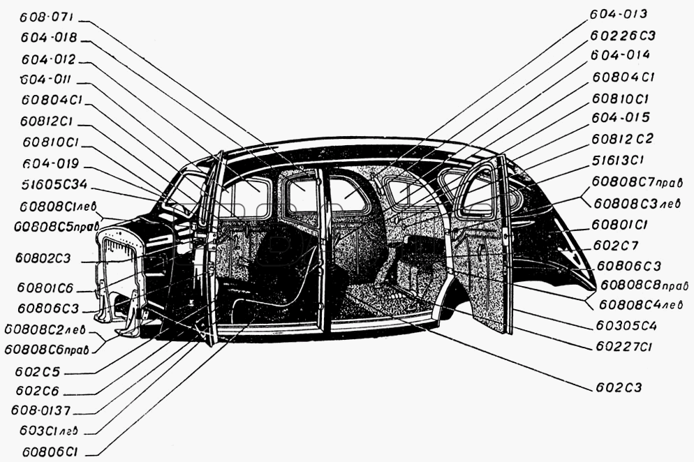 ЗИЛ ЗИС 101 Схема Кузов-3 banga.ua