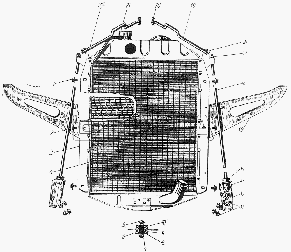 ЗИЛ ЗИС 110 Схема Радиатор-54 banga.ua