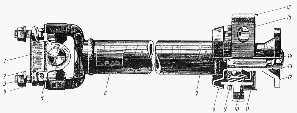 ЗИЛ ЗИС 110 Схема Вал промежуточный-64 banga.ua
