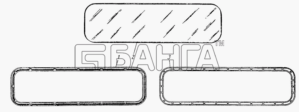 ЗИЛ ЗИС 110 Схема Окно тента заднее-9 banga.ua