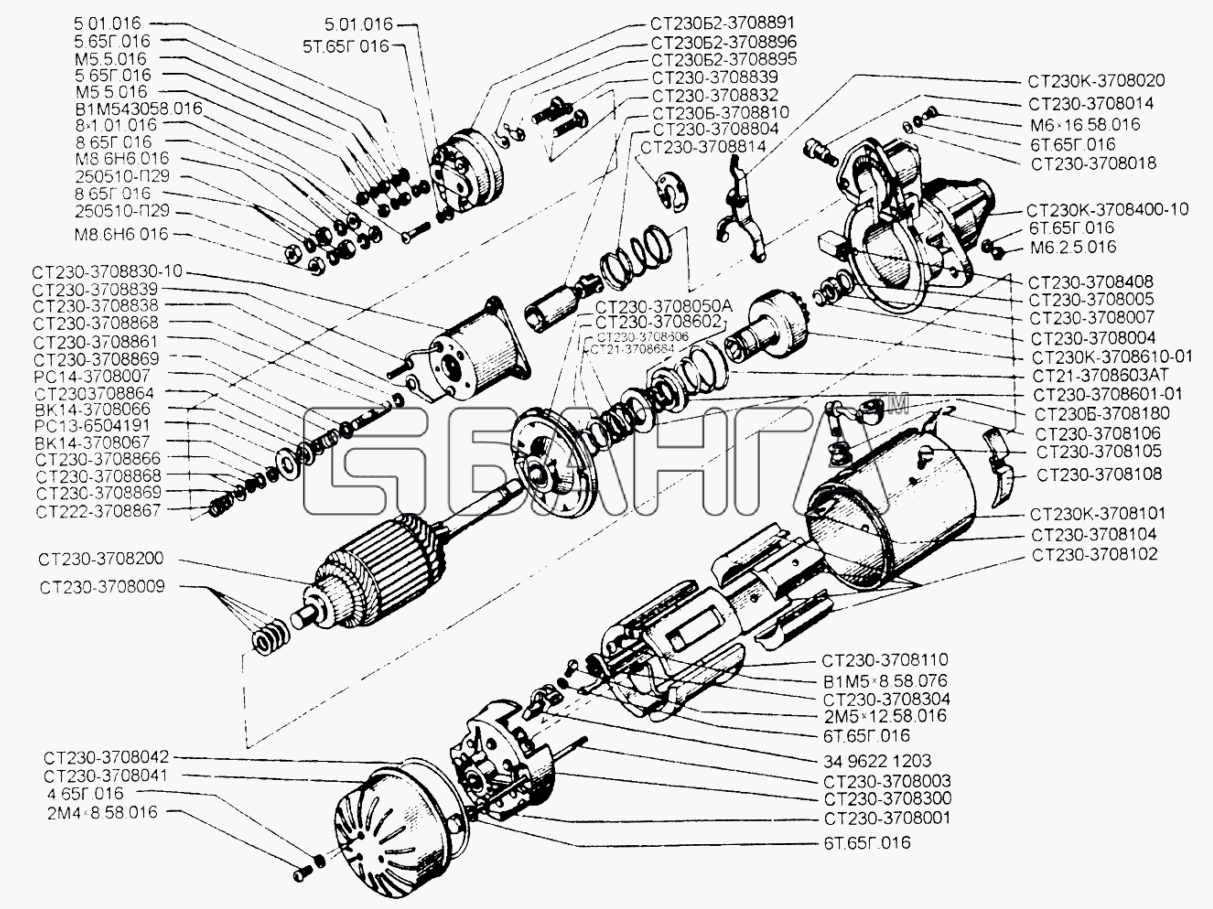 ЗИЛ ЗИЛ-433110 Схема Стартер СТ230К1-132 banga.ua