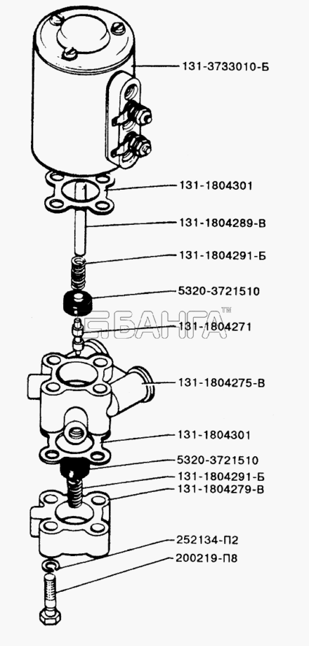 ЗИЛ ЗИЛ-433110 Схема Клапан с электромагнитом-48 banga.ua