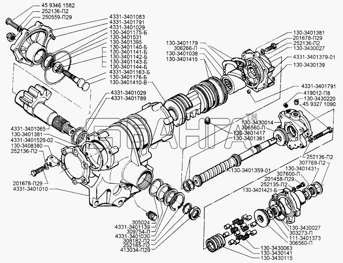 ЗИЛ ЗИЛ-433110 Схема Рулевой механизм-78 banga.ua