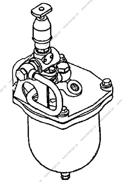 Топливоподкачивающий насос на топливном фильтре грубой очистки КамАЗ-5320, -55102