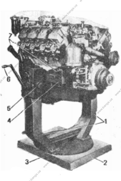 Установка двигателя на поворотном стенде КамАЗ-5320, -55102, -55111