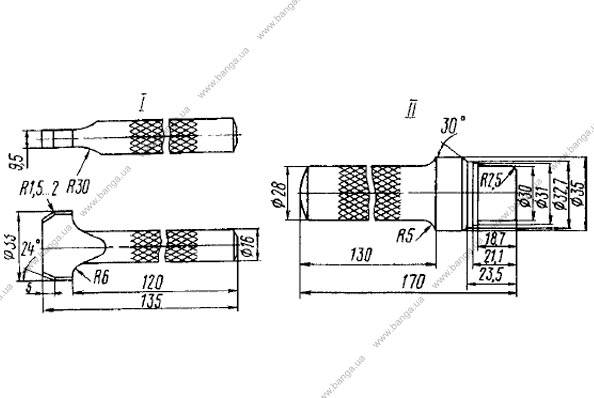 Оправки для установки заглушки в шатунной шейке коленчатого вала КамАЗ-5320, -55102, -55111