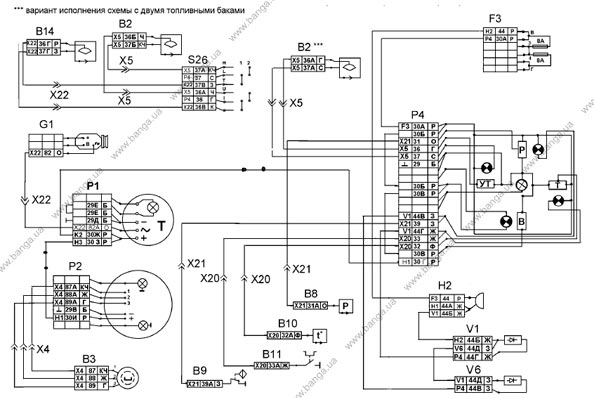 Схемы электрические функциональные КамАЗ-5320, -55102