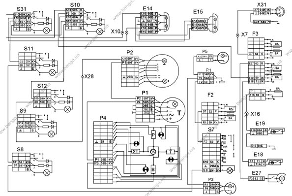 Схемы электрические функциональные КамАЗ-5320, -55102