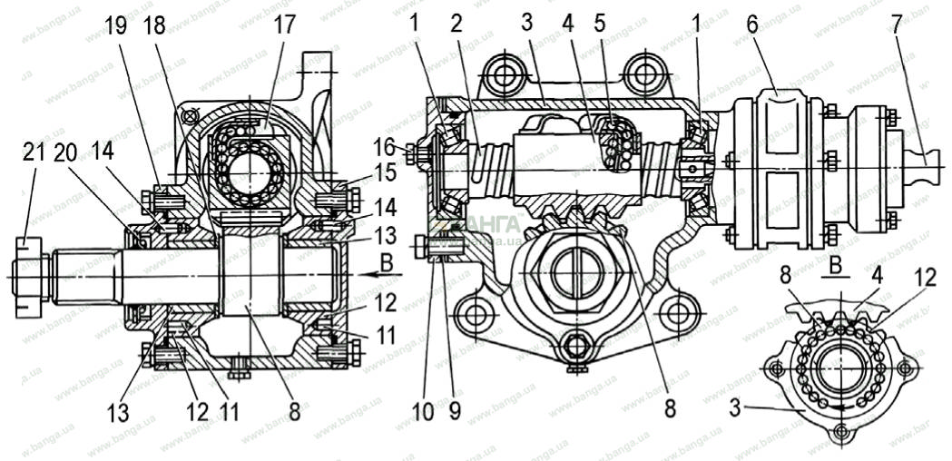 Рулевой механизм КрАЗ-6510, КрАЗ-65101