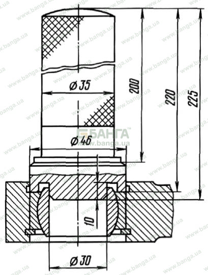 Оправка для запрессовки и выпрессовки шарнирного подшипника КрАЗ-6510, КрАЗ-65101