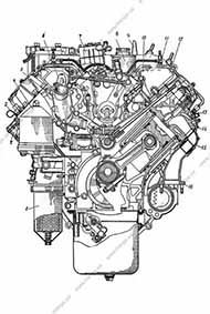 Поперечный разрез двигателя КамАЗ 6x6