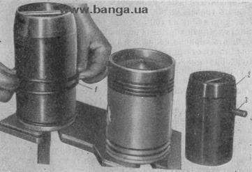 Установка маслосъемных колец на поршень КрАЗ-219, КрАЗ-221, КрАЗ-222, КрАЗ-214