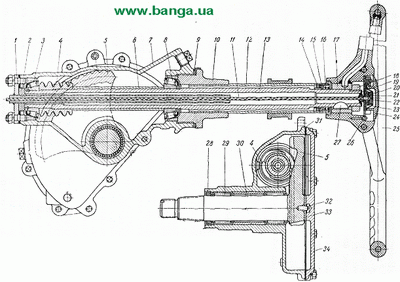 Рулевой механизм КрАЗ-219, КрАЗ-221, КрАЗ-222, КрАЗ-214