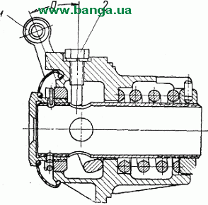 Крышка верхнего цилиндра тор­мозного крана КрАЗ-219, КрАЗ-221, КрАЗ-222, КрАЗ-214