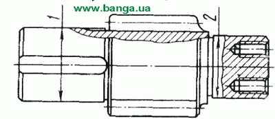 Расположение шеек ведущей цилиндрической шестерни КрАЗ-260