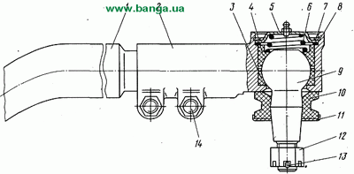 Поперечная рулевая тяга КрАЗ-260