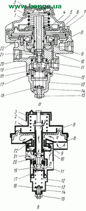 Клапан управления тормозами прицепа с однопроводным приводом КрАЗ-260