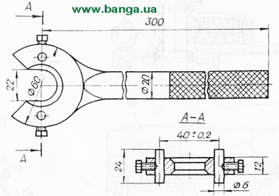 Ключ для подтяжки гайки амортизатора КрАЗ-65055, КрАЗ-65053, КрАЗ-64431