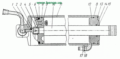 Цилиндр опрокидывающего механизма КрАЗ-65055, КрАЗ-65053, КрАЗ-64431