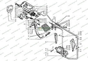 Привод управления сцеплением КрАЗ-7133 С4, КрАЗ-7133 Н4
