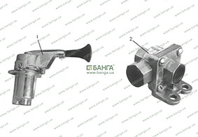 Кран тормозной обратного действия с ручным управлением Каталог КрАЗ-5233ВЕ-016, КрАЗ-5233НЕ-160