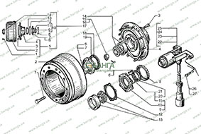 Ступицы и тормозные барабаны передних колес Каталог КрАЗ-5401Н2, КрАЗ-5401С2