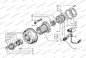 Ступицы и тормозные барабаны задних дисков колёс Каталог КрАЗ-5401Н2, КрАЗ-5401С2