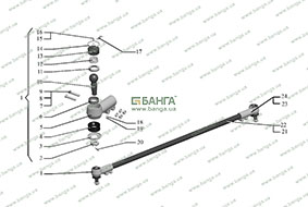 Тяга рулевая поперечная Каталог КрАЗ-5401Н2, КрАЗ-5401С2