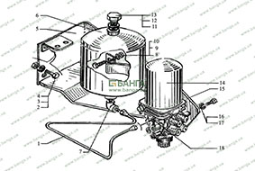 Установка аппарата подготовки воздуха Каталог КрАЗ-5401Н2, КрАЗ-5401С2