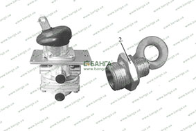  Кран тормозной двухсекционный и клапан контрольного вывода КрАЗ-5401Н2, КрАЗ-5401С2