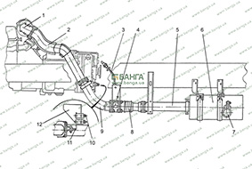 Система выпуска отработавших газов КрАЗ-5233ВЕ, КрАЗ-5233НЕ 