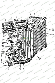 Система охлаждения двигателя КрАЗ-5233ВЕ, КрАЗ-5233НЕ 