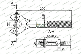Ключ для подтяжки гайки амортизатора КрАЗ-5233ВЕ, КрАЗ-5233НЕ 