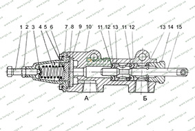 Кран управления давлением с клапаном-ограничителем КрАЗ-5233ВЕ, КрАЗ-5233НЕ 