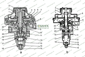 Клапан управления тормозами прицепа с однопроводным приводом КрАЗ-5233ВЕ, КрАЗ-5233НЕ 