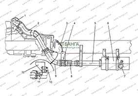 Система випуску відпрацьованих газів КрАЗ-5233НЕ 