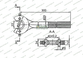 Ключ для підтяжки гайки амортизатора КрАЗ-5233НЕ 