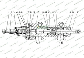 Кран управління тиском з клапаном-обмежувачем КрАЗ-5233НЕ 