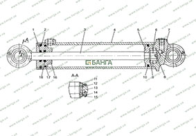Циліндр гідравлічний рульового підсилювача КрАЗ-5233НЕ 