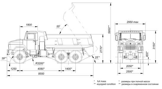 Схема КрАЗ-6140C6 технические характеристики