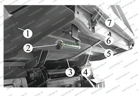 Запорный механизм заднего борта КрАЗ-6236 С4 