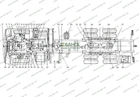 Схема точек смазки КрАЗ-6236 С4 