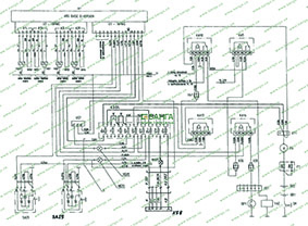 Схема электрических соединений элементов системы YBS КрАЗ-5133 ВЕ