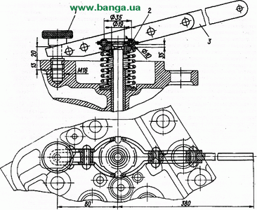 Приспособление для снятия и установки клапанов газоpaспpeделения КрАЗ-6437, КрАЗ-260<