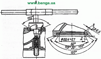 Обработка седла впускного клапана КрАЗ-6437, КрАЗ-260<