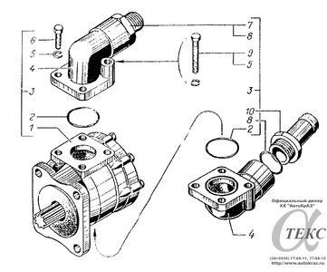 Насос масляный опрокидывающего механизма КРАЗ-6443