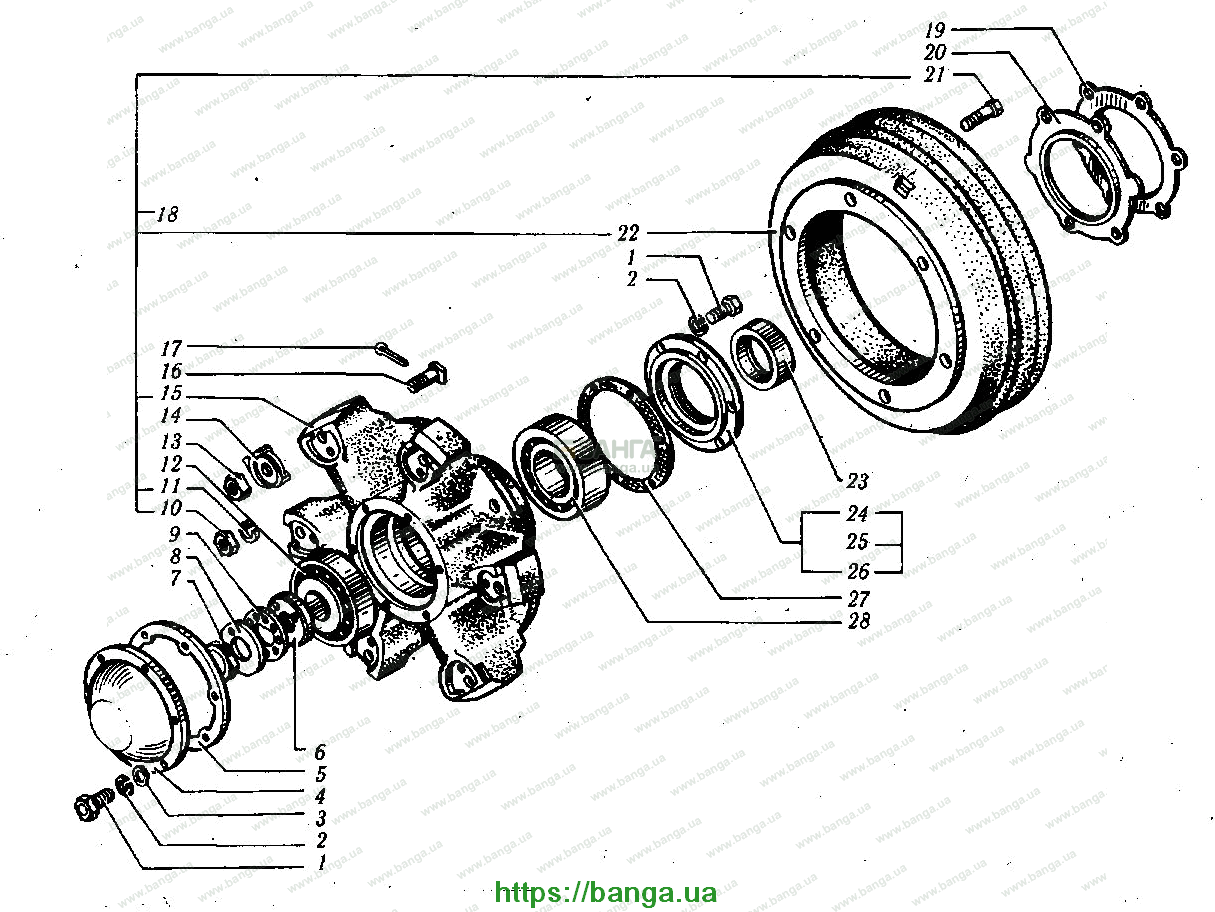 Колесо (дисковое и бездисковое с шиной) КРАЗ 6510