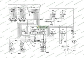 Схема электрических соединений элементов системы АBS КрАЗ-7140Н6