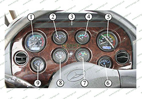 Контрольно-измерительные приборы автомобиля КрАЗ-7634НЕ-100-Д10 